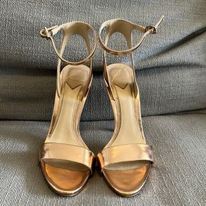 Brian Atwood Rose Gold Sandal Heels size 8/38.5